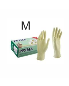 Latex onderzoekshandschoenen, poedervrij, maat M